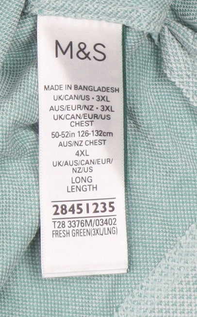 Marks and Spencer Men's Green 3XL Polo Shirt