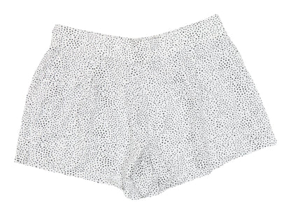 Marks and Spencer Women's White Polka Dot Shorts Size 22