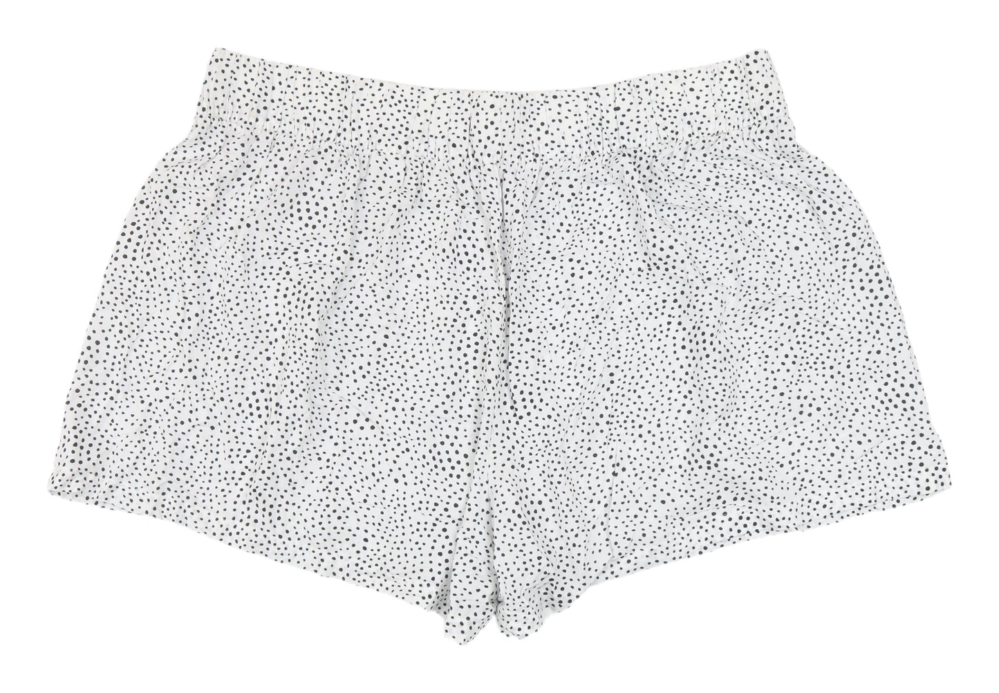 Marks and Spencer Women's White Polka Dot Shorts Size 22