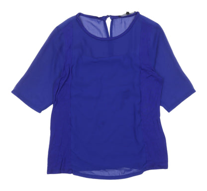 Betty Jackson Black Women's Blue Blouse Size 14