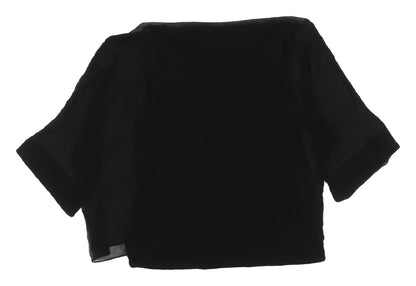 Womens UK Size M Wallis Black Basic Blouse