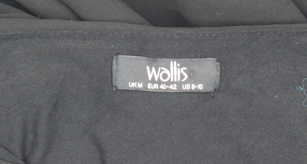 Womens UK Size M Wallis Black Basic Blouse