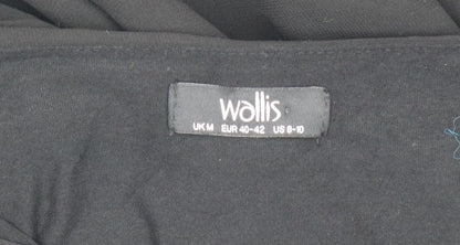 Womens UK Size M Wallis Black Basic Blouse