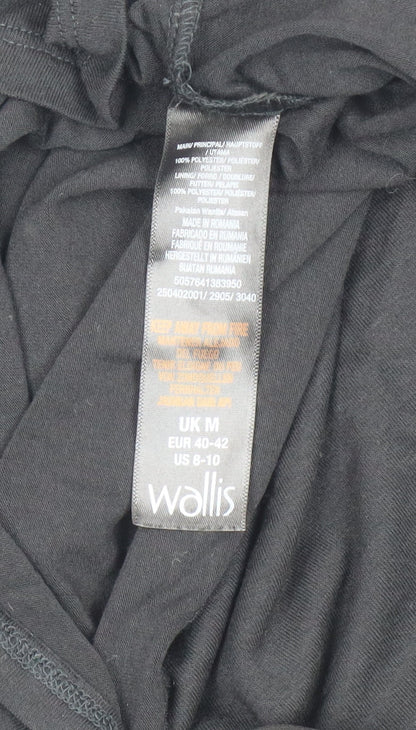Womens UK Size M Wallis Black Basic Blouse