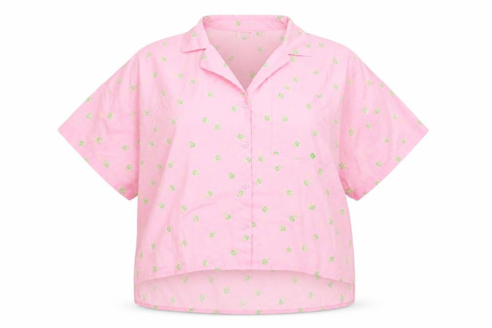 Womens UK Size M Noisy may Pink Basic Button-Up