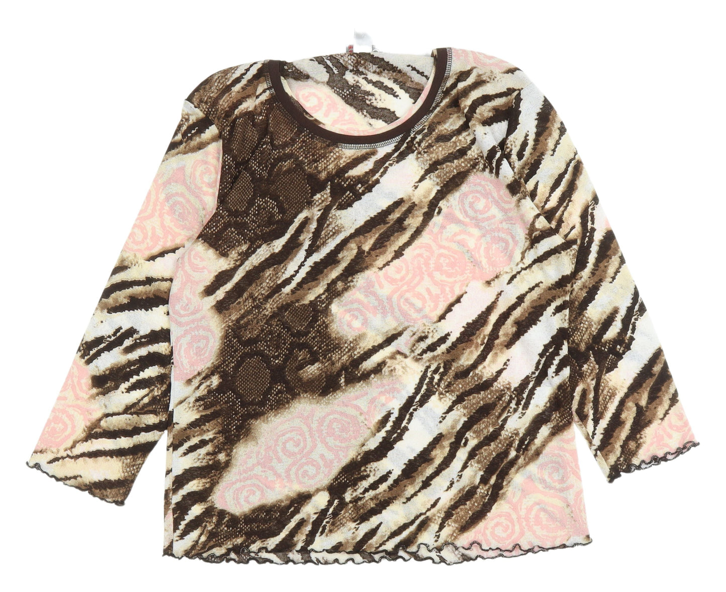 Womens UK Size 14 Gelco Multicoloured Jersey Blouse
