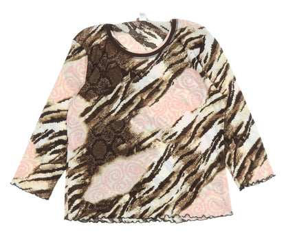 Womens UK Size 14 Gelco Multicoloured Jersey Blouse