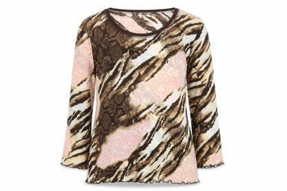 Womens UK Size 14 Gelco Multicoloured Jersey Blouse