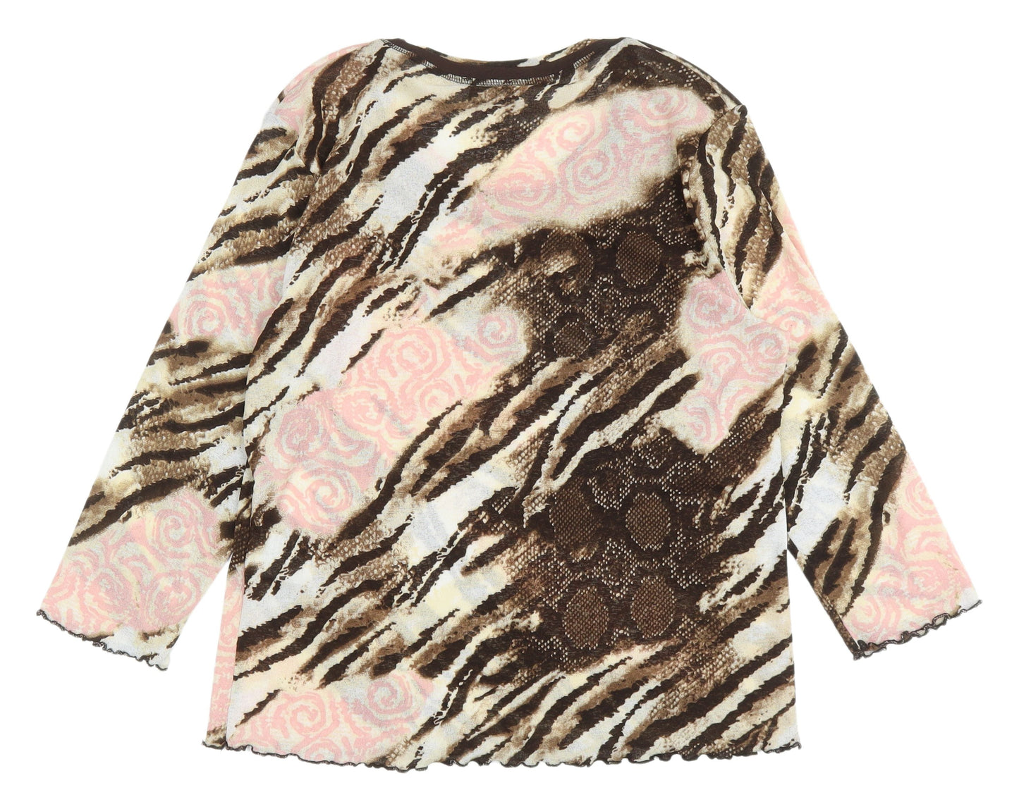 Womens UK Size 14 Gelco Multicoloured Jersey Blouse