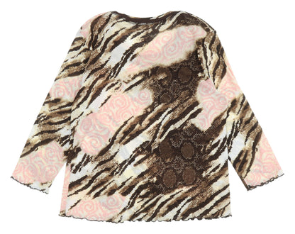 Womens UK Size 14 Gelco Multicoloured Jersey Blouse