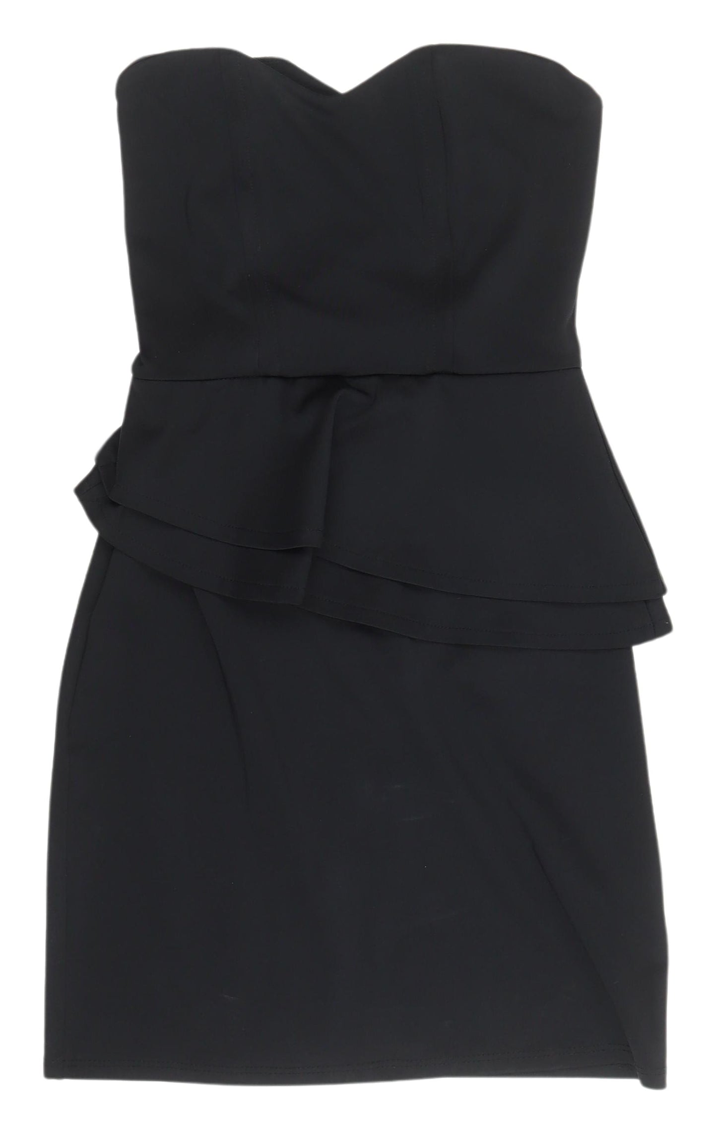 Oasis Women's Black Bodycon Strapless Dress Size 8