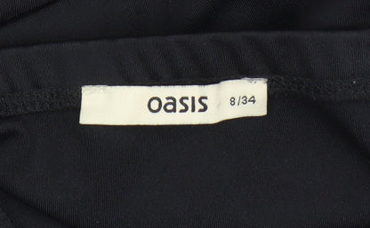 Oasis Women's Black Bodycon Strapless Dress Size 8