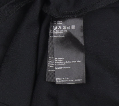 Oasis Women's Black Bodycon Strapless Dress Size 8