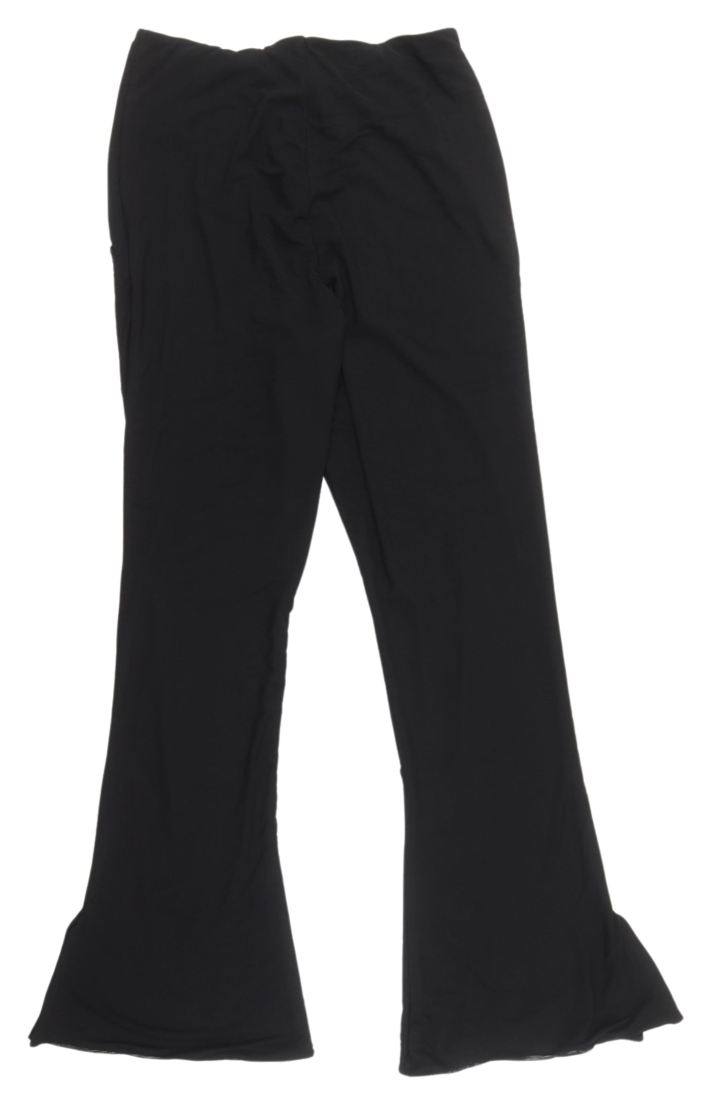 Oh Polly Women's Black Flared Trousers, UK 14
