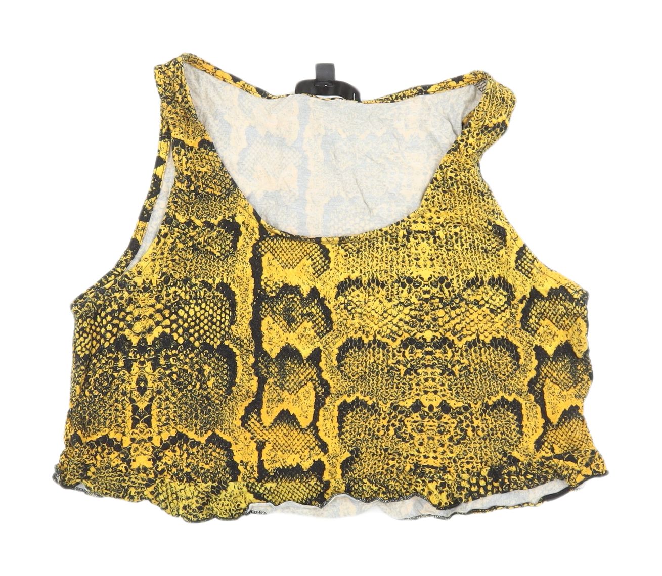 Womens UK Size 14 Missguided Yellow Cropped Tank