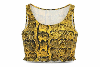 Womens UK Size 14 Missguided Yellow Cropped Tank