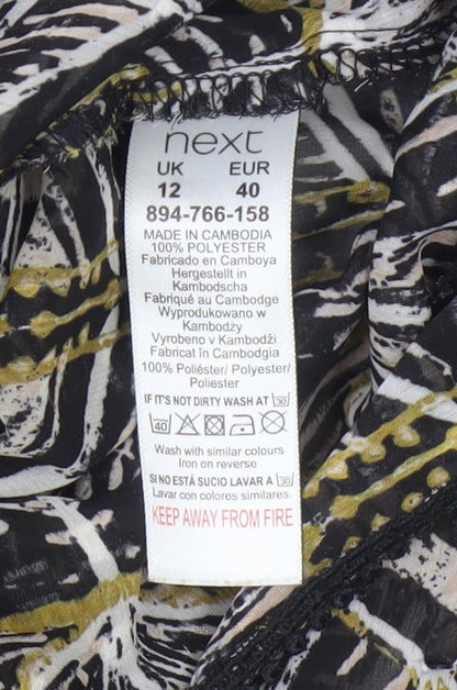 Womens UK Size 12 NEXT Multicoloured Tunic Blouse