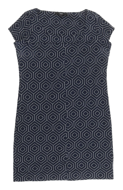 Next Women's Blue Geometric Sheath Dress, Size 12