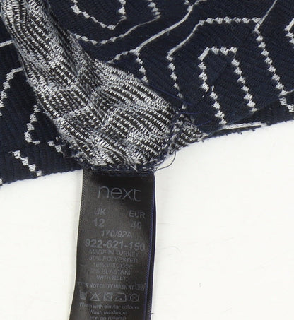 Next Women's Blue Geometric Sheath Dress, Size 12