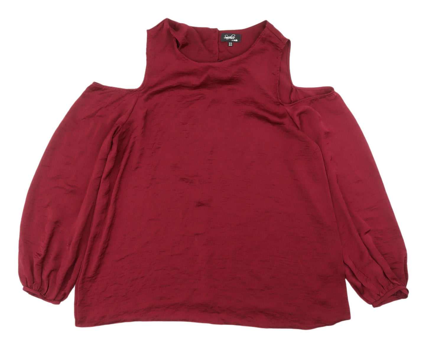 Womens UK Size 16 Wallis Red Basic Blouse