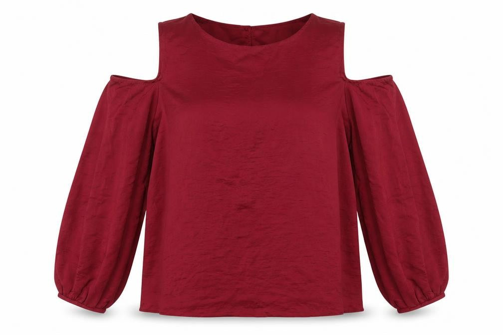 Womens UK Size 16 Wallis Red Basic Blouse
