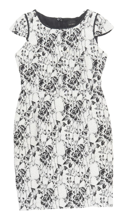Next Women's Multicoloured Floral Sheath Dress Size 10