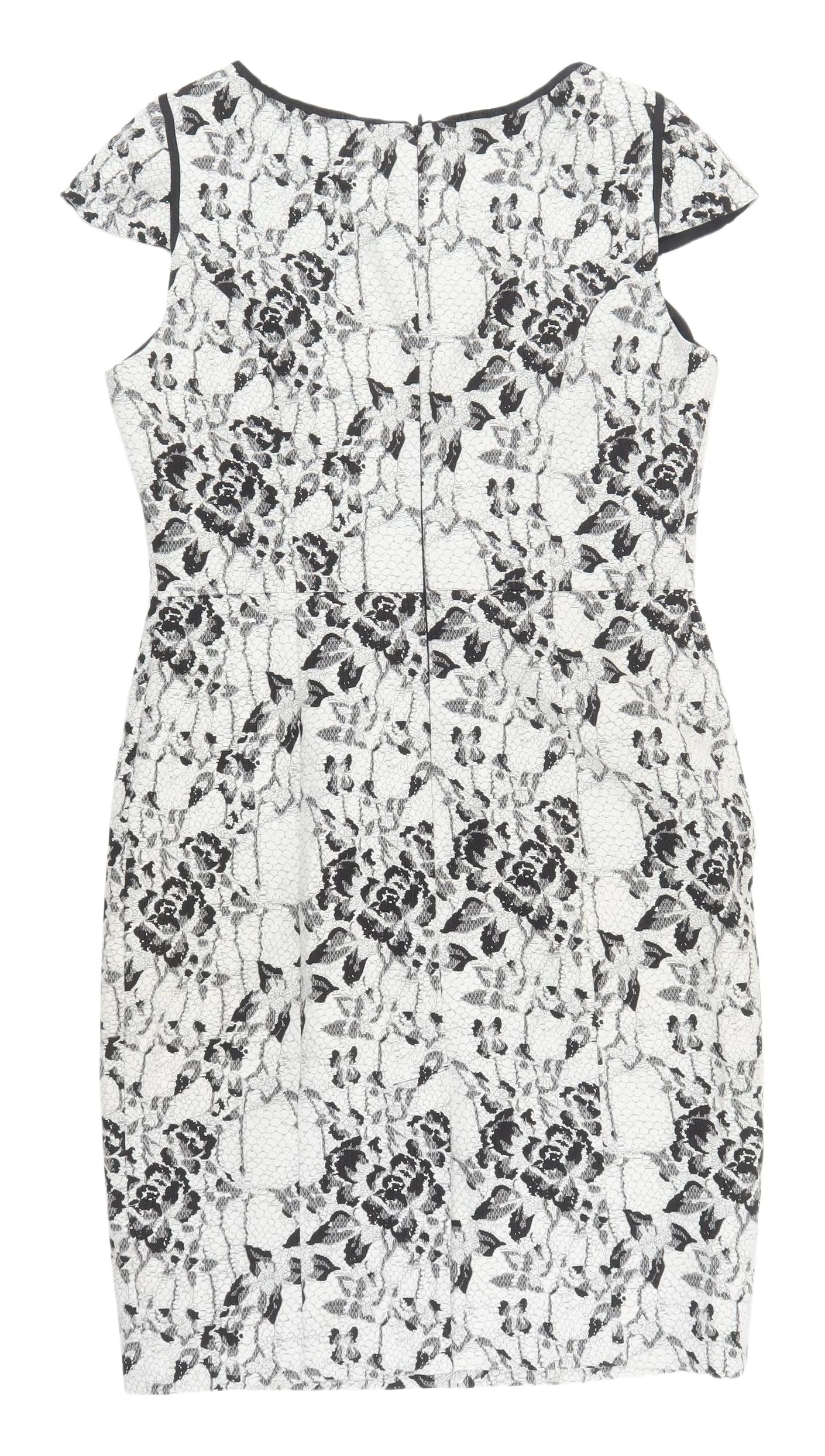 Next Women's Multicoloured Floral Sheath Dress Size 10