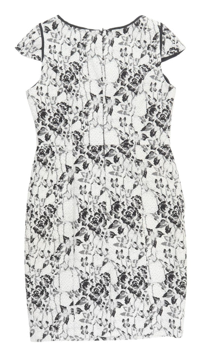 Next Women's Multicoloured Floral Sheath Dress Size 10