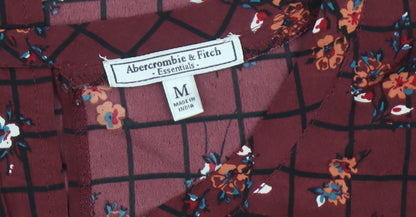 Abercrombie & Fitch Red Floral Blouse M Women Casual