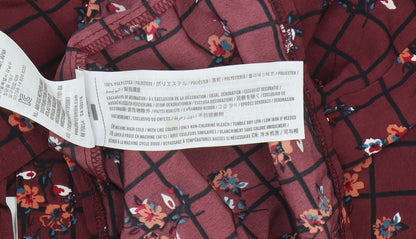 Abercrombie & Fitch Red Floral Blouse M Women Casual