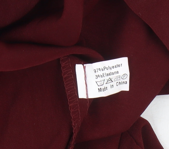 Lindy Bop Women's Red Bow Accent Sheath Dress Size 18