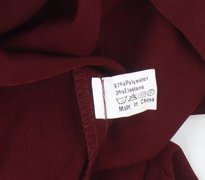 Lindy Bop Women's Red Bow Accent Sheath Dress Size 18