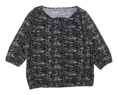 Womens UK Size 20 Pebble Bay Black Basic Blouse