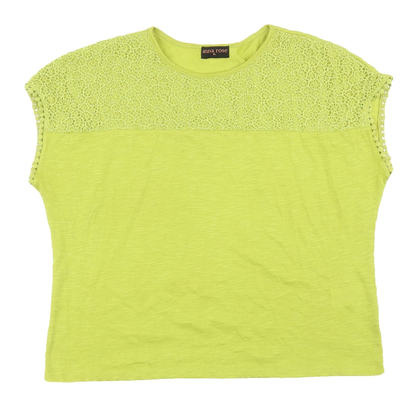 Womens UK Size XL Anna Rose Green Basic T-Shirt