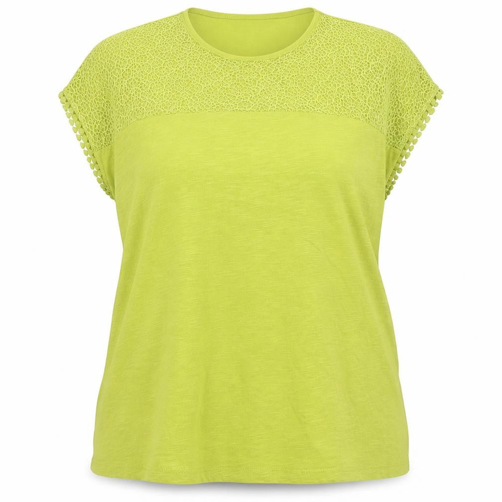 Womens UK Size XL Anna Rose Green Basic T-Shirt