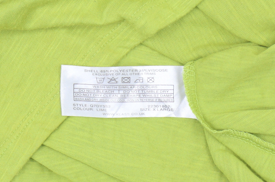 Womens UK Size XL Anna Rose Green Basic T-Shirt