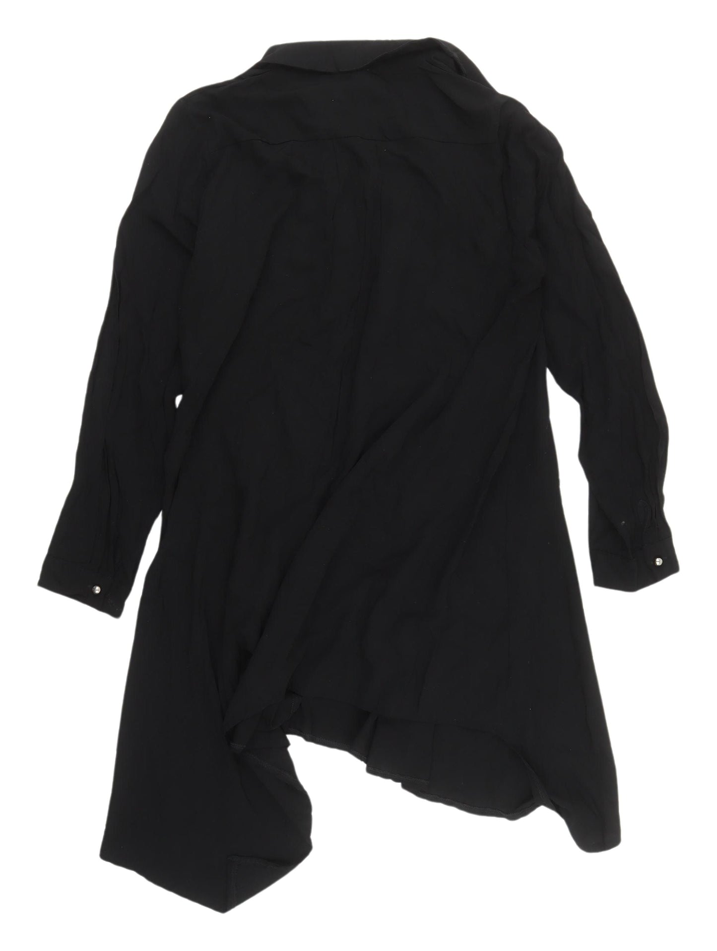 Emrey Women's Black Collared Long Sleeve Top M