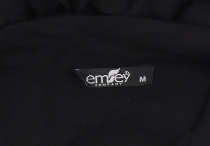 Emrey Women's Black Collared Long Sleeve Top M