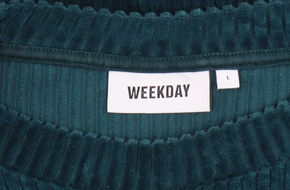 Womens UK Size L Weekday Green Pullover Jumper