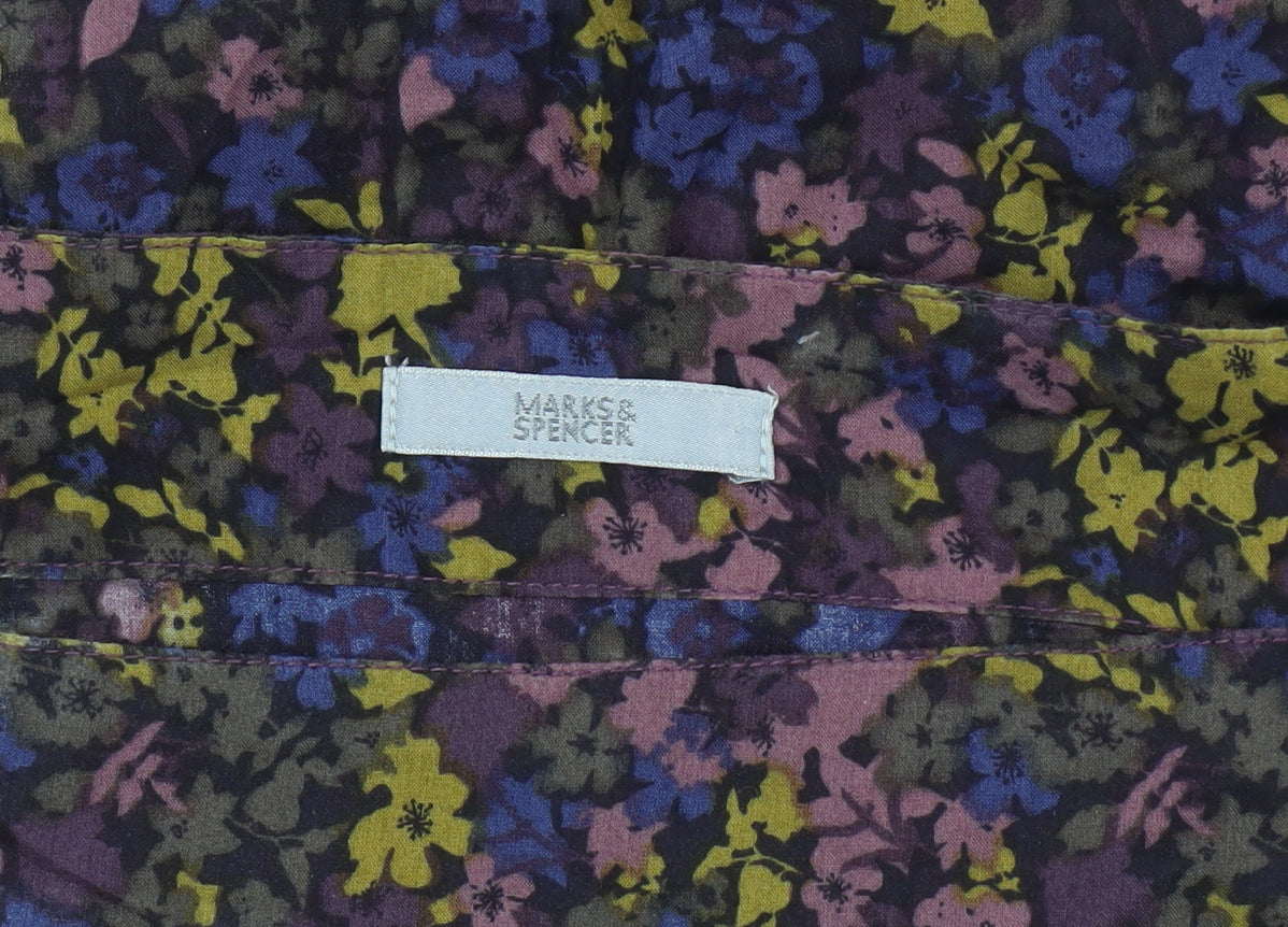 Womens UK Size 10 Marks and Spencer Multicoloured Basic Blouse