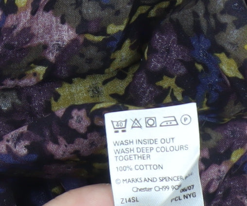 Womens UK Size 10 Marks and Spencer Multicoloured Basic Blouse