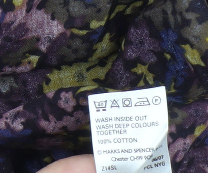 Womens UK Size 10 Marks and Spencer Multicoloured Basic Blouse
