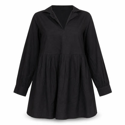 Boohoo Black Cotton Women's Shift Dress UK 14