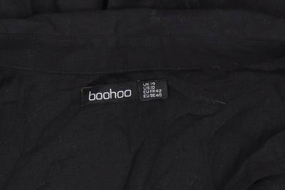 Boohoo Black Cotton Women's Shift Dress UK 14