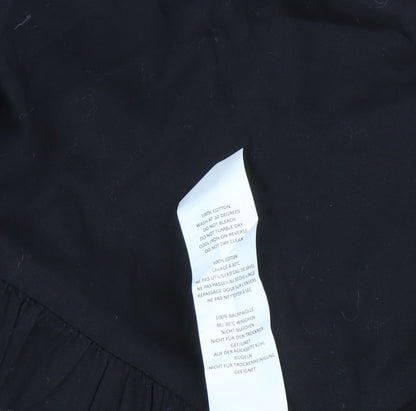 Boohoo Black Cotton Women's Shift Dress UK 14