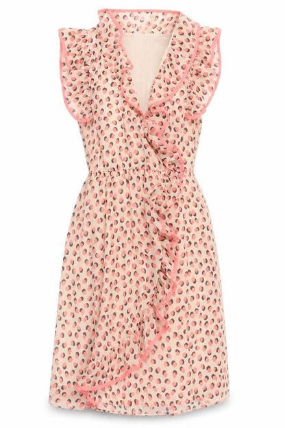 H&M Women's Multicoloured Polka Dot Wrap Dress - Size 6