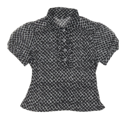 Womens UK Size 14 Marks and Spencer Black  Button-Up