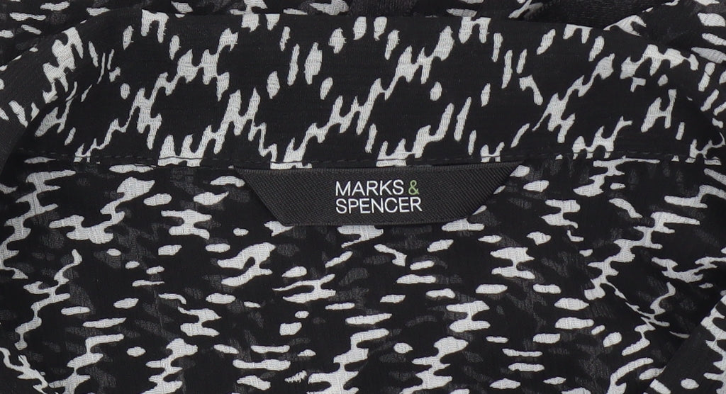Womens UK Size 14 Marks and Spencer Black  Button-Up