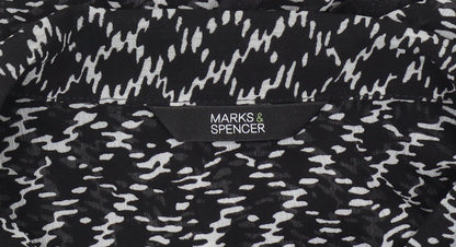 Womens UK Size 14 Marks and Spencer Black  Button-Up