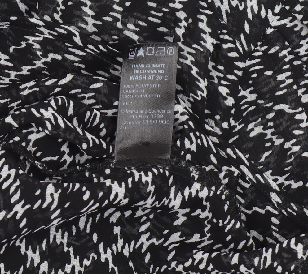 Womens UK Size 14 Marks and Spencer Black  Button-Up